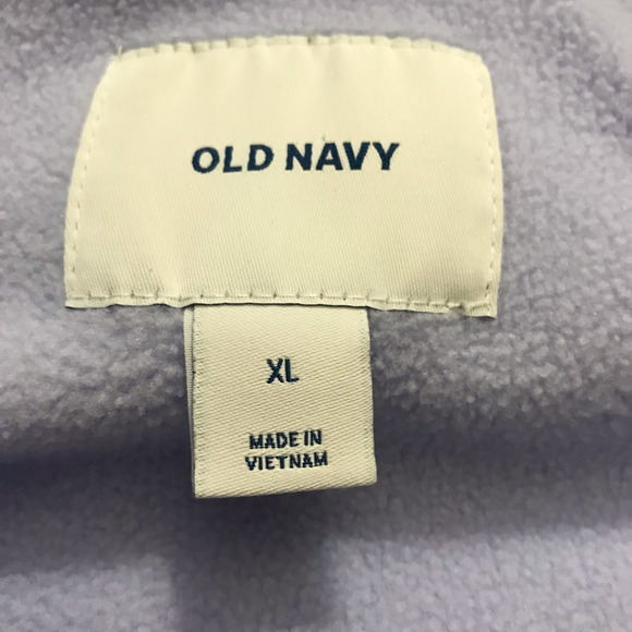 Old Navy Womens Puffer Vest Purple Zipper Up Pockets Mock Neck Fleece Lined XL - Picture 3 of 4